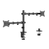 MA-D2-03 Adjustable desk mounted double monitor arm, 17”-32”, black