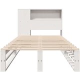 vidaXL Knjižna postelja brez vzmetnice bela 90x190 cm trden les | Shoptok.si