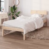 vidaXL posteljni okvir iz trdne borovine 75x190 cm UK Small Single Cene