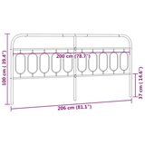 vidaXL Kovinsko vzglavje belo 200 cm | Shoptok.si
