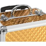 Kolica za šminku 35 x 29 x 45 cm zlatna aluminijska | shoptok.hr