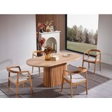 Hanah home atlantis - natural natural dining table & chairs set (4 pieces) | ePonuda.com