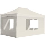 vidaXL profesionalni šotor za zabave aluminij 4,5x3 m krem | Shoptok.si