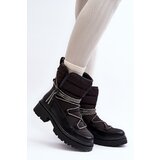 Boto Women's Snow Boots with Decorative Lacing Black Rilana | Shoptok.si