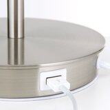 Orion LA 4-1205/1 - Stona lampa sa USB portom LUDWIG 1xE27/40W/230V bela/hrom | Eponuda.com