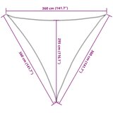  Jedro za zaštitu od sunca 160 g/m² Trokutasto pijesak 3,6x3,6x3,6 m HDPE | shoptok.hr