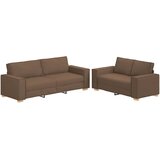  Dvodijelni set sofa s jastucima, smeđa tkanina | Eponuda.ba