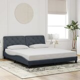  Okvir kreveta s LED-om bez madraca tamnosivi 180 x 200 cm baršunasti | Eponuda.com