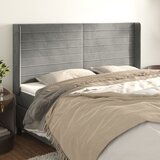 vidaXL Vzglavje z ušesi svetlo sivo 183x16x118/128 cm žamet | Shoptok.si