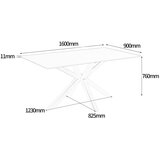 MID.YOU JEDILNA MIZA, črna, bela | Shoptok.si