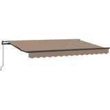  Povlačivi tende Sivosmeđa 450 × 350 cm Poliester i aluminij | shoptok.hr