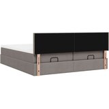 vidaXL otomanski okvir kreveta s madracima smeđesivi 200x200cm tkanine | shoptok.hr
