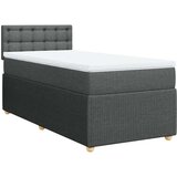 vidaXL Box spring postelja z vzmetnico temno siva 90x190 cm blago | Shoptok.si