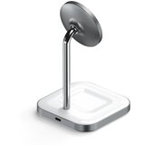 Satechi aluminium 2-in-1 magnetic wireless charging stand - white | ePonuda.com