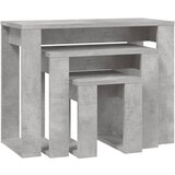 Furnova Komplet mizic 3-delni betonsko siv konstruiran les, (21914944) | Shoptok.si