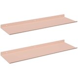  Lebdeća polica Zidne 2 pcs Ružičasta 60 x 18 x 2,5 cm Čelik | shoptok.hr