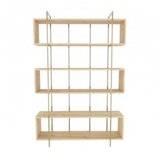 Hanah home Bruti Hrast Zlatna Knjižna Polica 120x180x29.6cm, Bež | Eponuda.ba