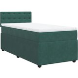 vidaXL Box spring postelja z vzmetnico temno zelena 90x200 cm žamet, (21321576) | Shoptok.si