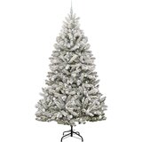 vidaXL Umestno božično drevo Zelena in Bela 240 cm PVC in kovina | Shoptok.si