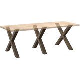  Noge za blagovaonski stol u obliku slova X, 3 kom, prirodni čelik, 90 x (72-73) cm, čelik | Eponuda.ba