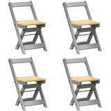  5-dijelni blagovaonski set Corona sklopivi sivi od borovine | shoptok.hr