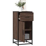 vidaXL Komoda rjavi hrast 35,5x35x76 cm inženirski les in kovina | Shoptok.si