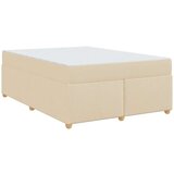  Konstrukcija postelje z vzmetnico krema 160 x 200 cm blago, (5000126730) | Shoptok.si