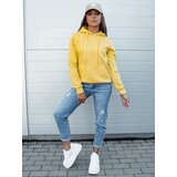 DStreet Bluza damska BASIC z kapturem żółta | shoptok.hr