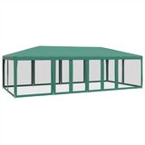 Šator za zabave s 12 mrežasta bočna zida zeleni 8x4 m HDPE | shoptok.hr