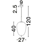 Nova Luce Bijela/crna staklena viseća svjetiljka ø 27 cm Lato – | shoptok.hr