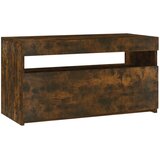TV ormarić s LED svjetlima boja dimljenog hrasta 75x35x40 cm | shoptok.hr