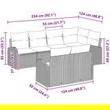  Set kauča za vrt Set od 7 Svjetlosiva Ratan Set kauča za vrt | shoptok.hr