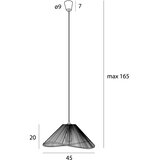  MAXLIGHT P0577 - Visilica na sajli AMALFI, 1xE27/15W/230V, prečnik 45 cm, bež | Eponuda.com