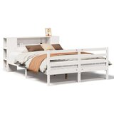  Knjižna postelja brez vzmetnice bela 120x190 cm trdna borovina | Shoptok.si