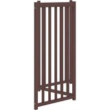 vidaXL Vrata za pse zložljiva 3 paneli rjava 150 cm topolovina | Shoptok.si