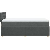 vidaXL Okvir kreveta s oprugama i madrac tamnosivi 80x200cm od tkanine | shoptok.hr