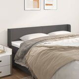 vidaXL Vzglavje z ušesi siv 183x16x78/88 cm umetno usnje | Shoptok.si