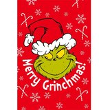 Jerry Fabrics Rdeča otroška odeja iz mikroflanele 100x150 cm Grinch – | Shoptok.si