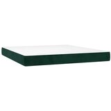  s oprugama i madracem tamnozeleni 160x200 cm baršunasti | shoptok.hr