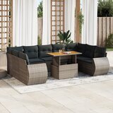 vidaXL 10-dijelni set vrtnih sofa od poliratana s jastucima sivi | shoptok.hr