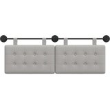  Držeće uzglavlje Zidne Oblačnosiva 130 x 55 x 5 cm tkanina - Siva boja oblaka 120 cm bez LED | shoptok.hr