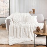 Douceur d intérieur Kremno bela odeja iz mikropliša 180x220 cm Foxy – | Shoptok.si