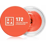 3INA The 24H Cream Eyeshadow kremasto sjenilo za oči nijansa 172 - Electric Orange 3 ml