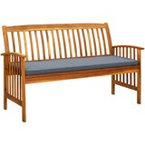 Vrtna klupa s jastukom 147 cm od masivnog bagremovog drva | shoptok.hr