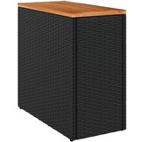  Vrtni stol sa drvenom pločom crni 58x27 5x55 cm od poliratana | shoptok.hr