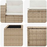  Set sofe 6 kom. Bež i krem bijela Poli Rattan i čelik | shoptok.hr
