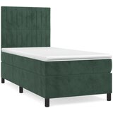  The Living Store Box spring postelja z vzmetnico temno zelena 100x200 cm žamet - Box Spring Postelja, (21492561) | Shoptok.si