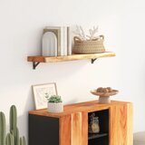 Maison Chic Stenska polica - Viseča Polica 80x30x2,5 cm pravokotna akacija naraven rob, (21793842) | Shoptok.si