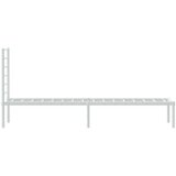 vidaXL Kovinski posteljni okvir z vzglavjem bel 90x200 cm | Shoptok.si