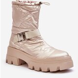 Kesi Women's boots with a massive sole and a flat heel, Beige Werikse | shoptok.hr